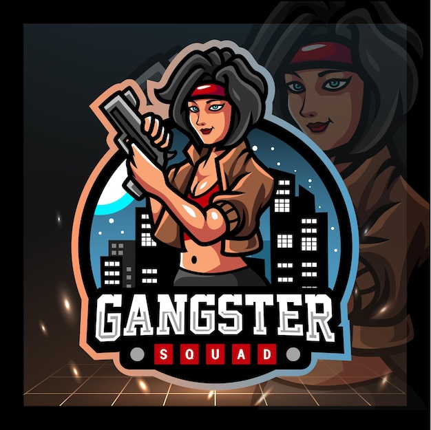 Gangster mascot esport logo design