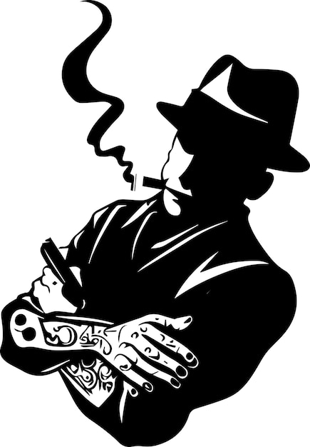 Vector gangster vector tattoo illustration