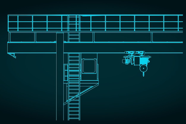 Vector gantry crane blueprint