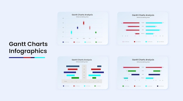 Gantt charts infographics