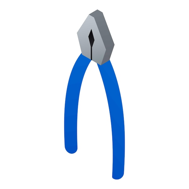 Garage pliers icon Isometric of garage pliers vector icon for web design isolated on white background