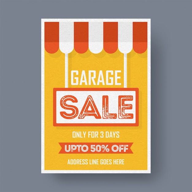 Garage or yard sale event announcement 