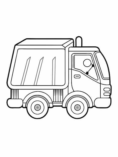 Garbage Truck Coloring Page Fun and Clean Design