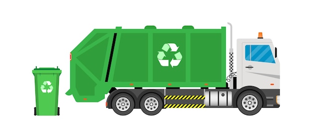 Garbage truck with frontal loader Collection and transportation of solid household and commercial