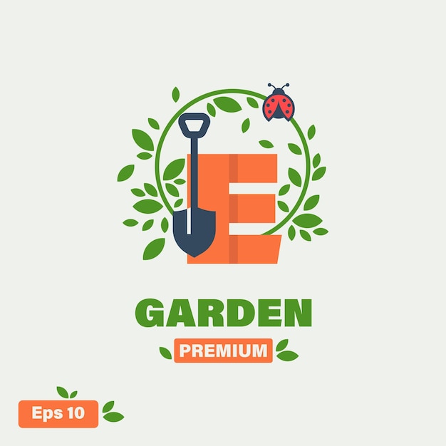 Garden Alphabet E Logo