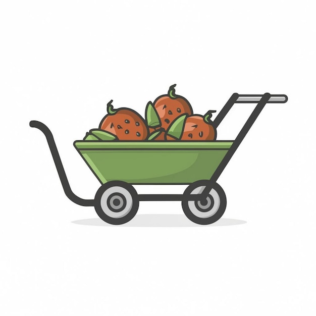 Garden cart vector illustration