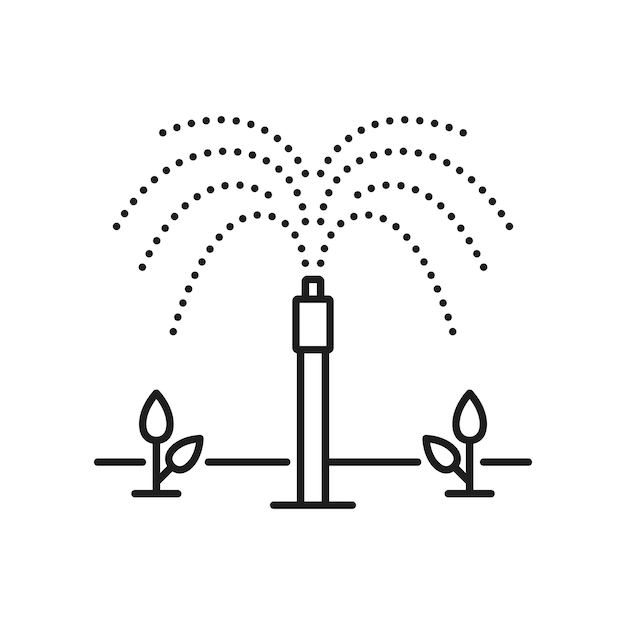 Garden and field irrigation watering system icon