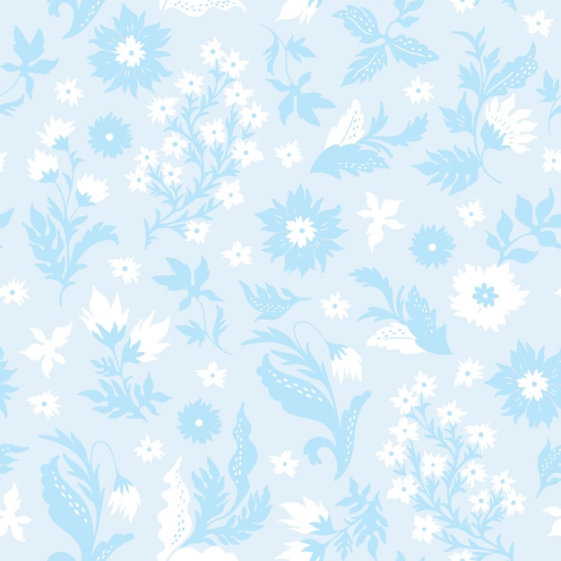 Garden flower plants botanical seamless pattern vector design for fashion fabric wallpaper