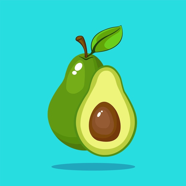 Garden fresh avocado icon vector avocado fresh fruits healthy lifestyle symbol template for graphic