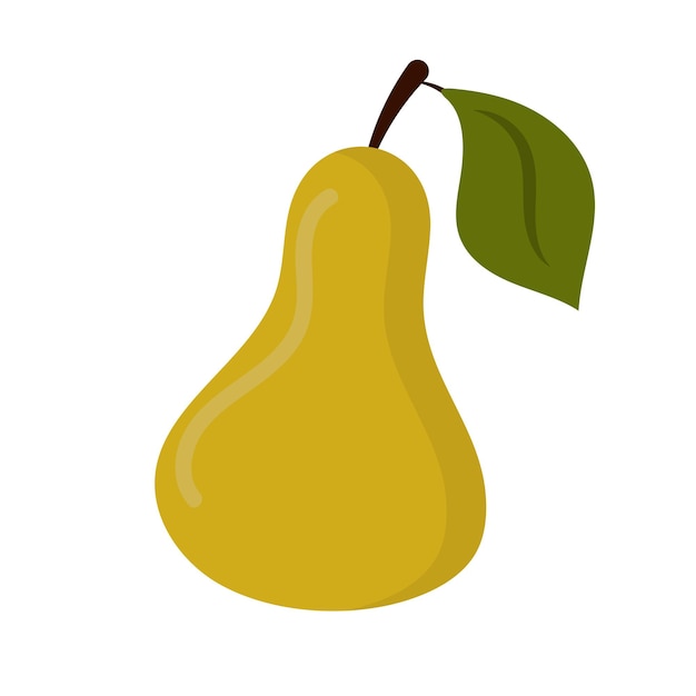 Garden fresh fruit pear with leaf Healthy lifestyle symbol