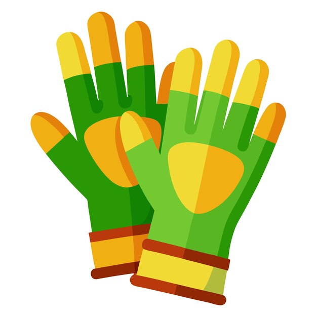 Vector garden gloves clipart vector art and illustration