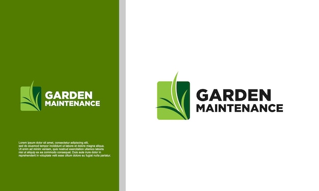 Garden maintenance logo design vector illustration