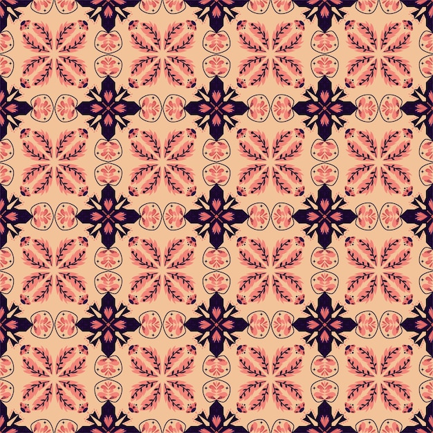 Garden Nature Seamless Pattern Floral Background Damask Aboriginal Ornament Art