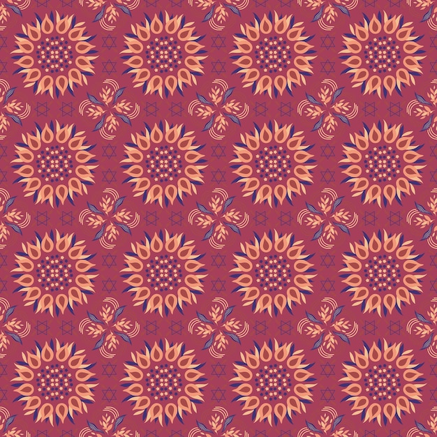 Garden Nature Seamless Pattern Floral Background Damask Aboriginal Wedding Ornament Art