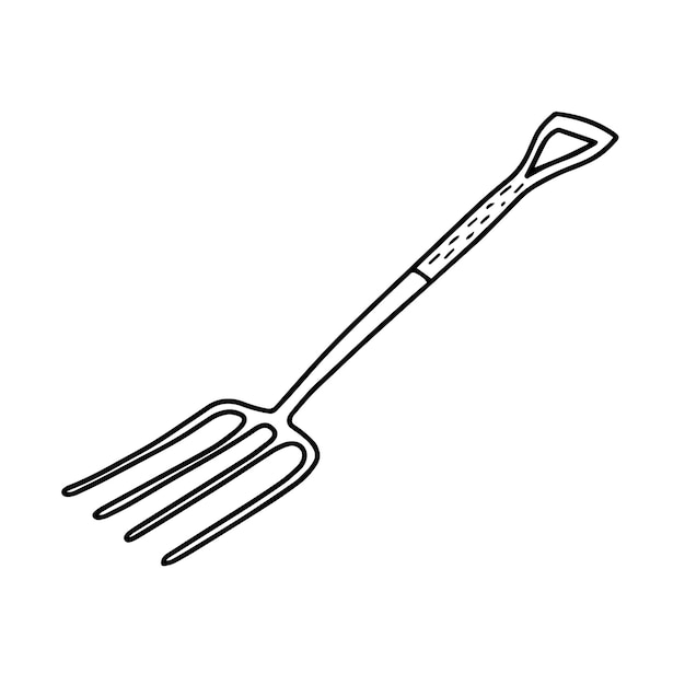 Garden pitchforks isolated on a white background