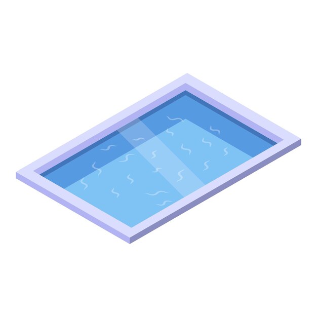 Vector garden pool icon isometric of garden pool vector icon for web design isolated on white background