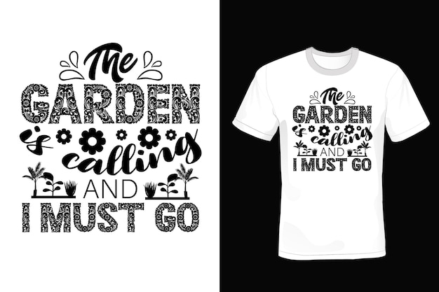 Garden Tshirt design typography vintage