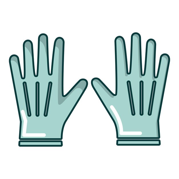 Gardening gloves icon Cartoon illustration of gardening gloves vector icon for web design