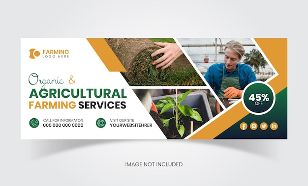 Gardening Lawn Service Facebook Cover Template