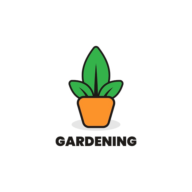 Gardening logo design vector illustration