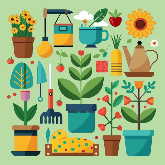 Gardening Tools and Plants for a Lush Garden