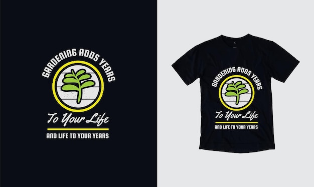 Gardening tshirt design Vector handdrawn quote