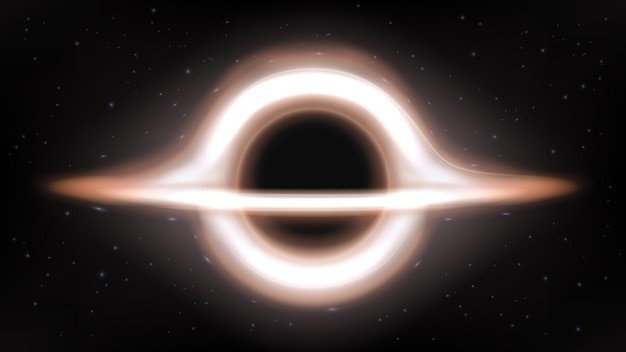 Gargantua Black Hole, Space Concept. Vector Illustration