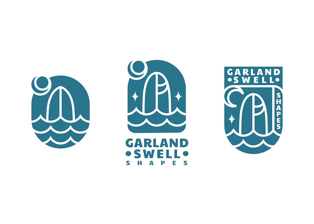 Garland Swell Surfboard Logo