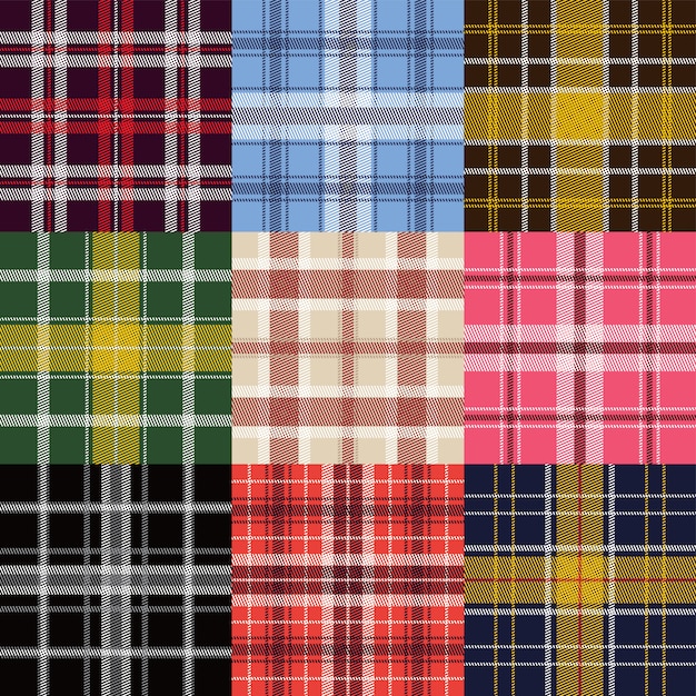 garment industry plaid pattern vector graphic illustration