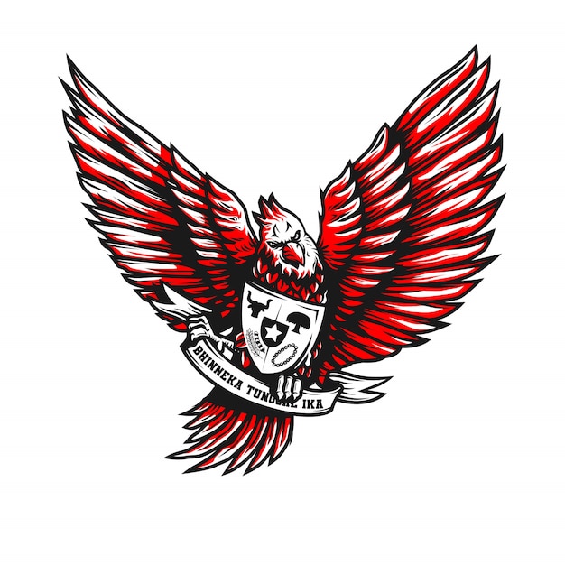 Garuda Pancasila Indonesia illustration