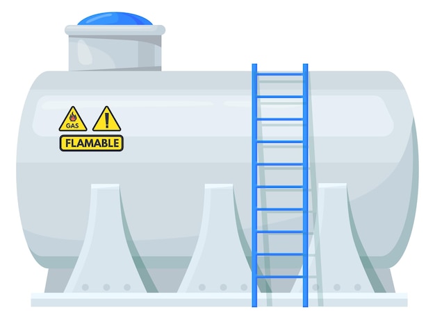 Gas container Flammable dangerous metal tank icon