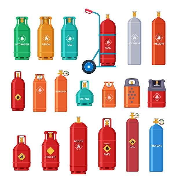 Gas cylinders set