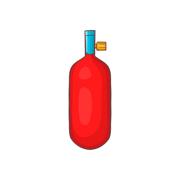 Gas hand grenade icon in cartoon style on a white background