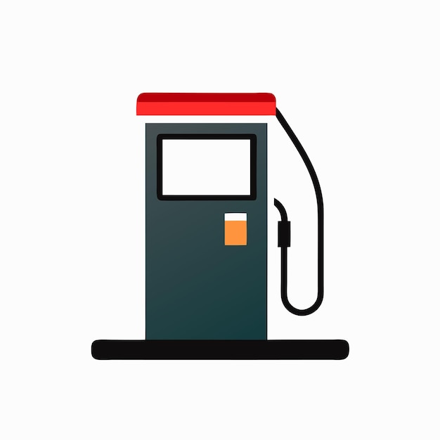 Vector a gas pump with a red top and a red top