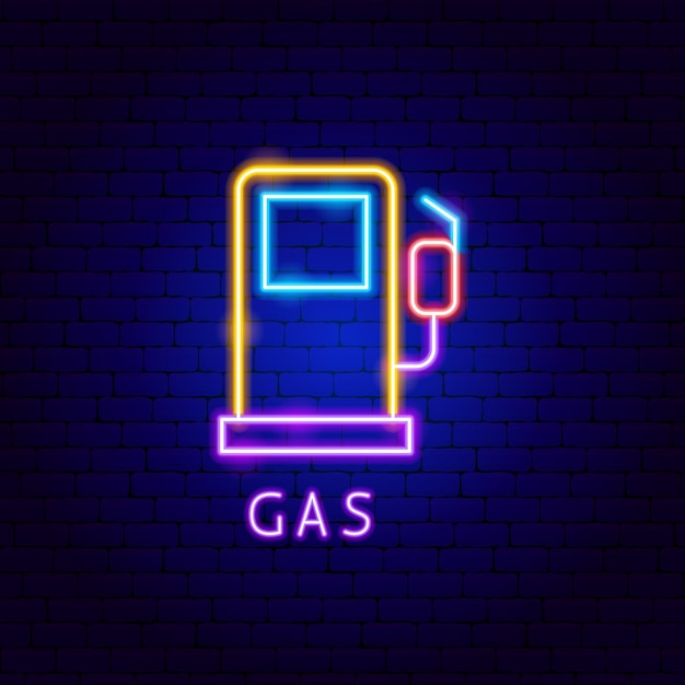 Gas Station Neon Label