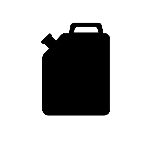 Gasoline canister silhouette Vector illustration