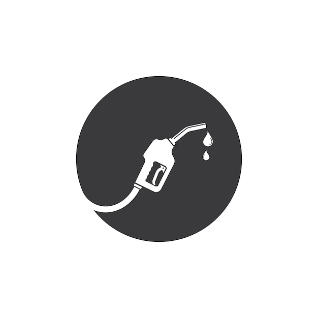 Gasoline nozzle vector icon illustration design template