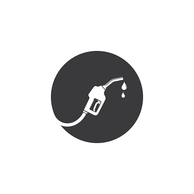 Gasoline nozzle vector icon illustration design template