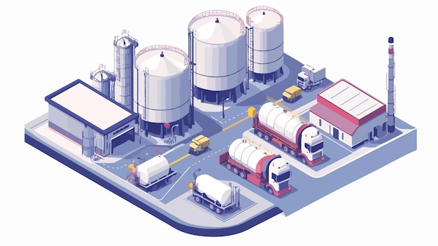 Vector gasoline storage isometric station for production