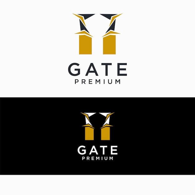 Gate logo design icon template