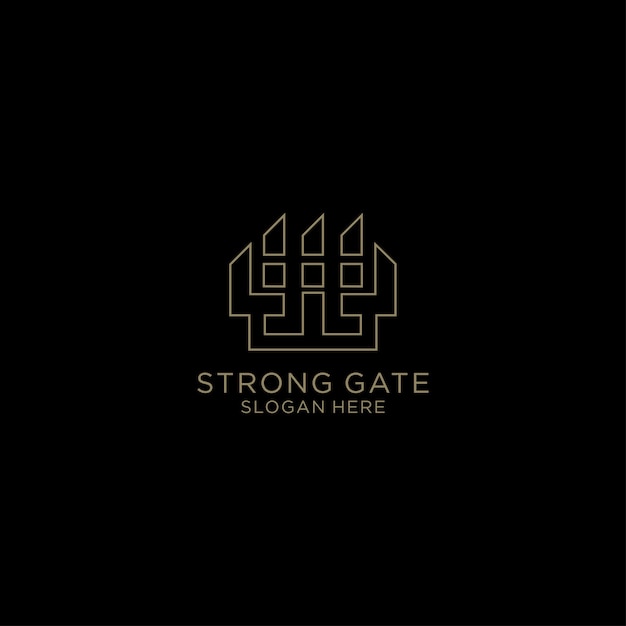 Gate logo design icon template