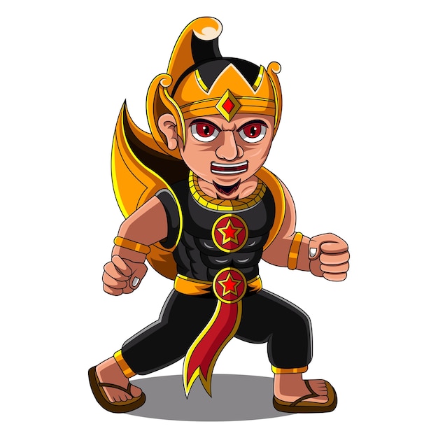 Gatotkaca chibi mascot logo