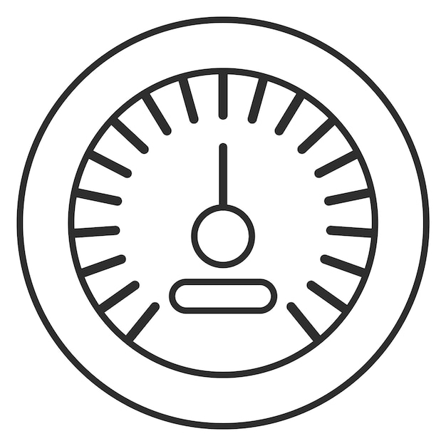 Gauge line icon Car speedometer Dashboard indicator