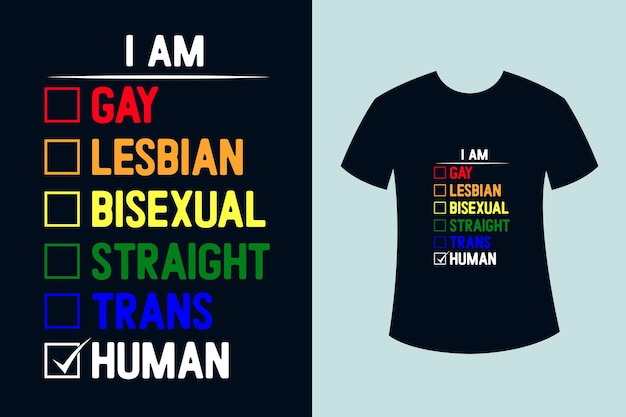 Gay pride lgbt typography t shirt design