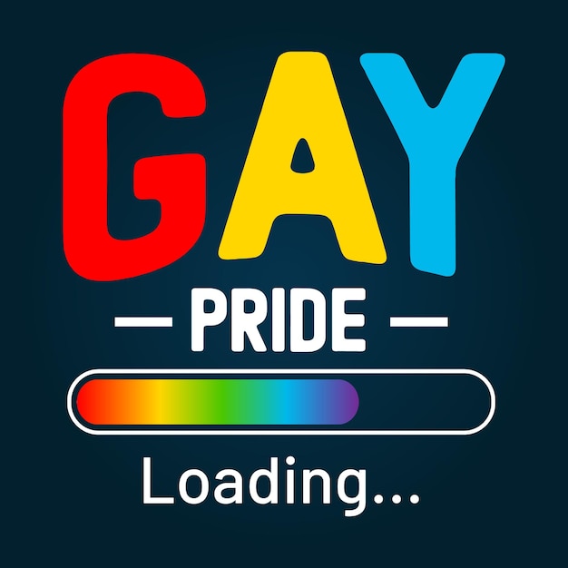 Gay pride loading pride month funny t shirt design