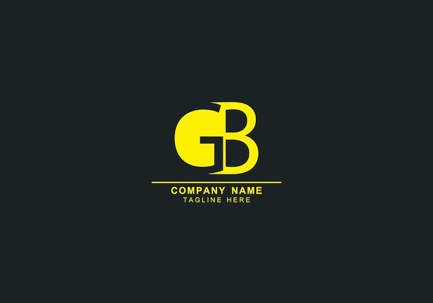 GB or BG minimal and negative space logo