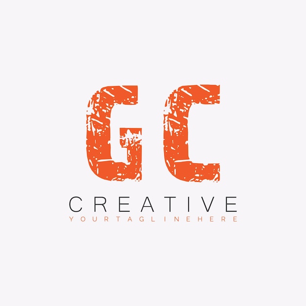 GC initial monogram logo with letter creative design