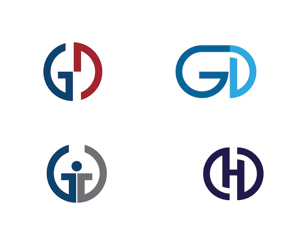 GD letter logo and symbol vector busines