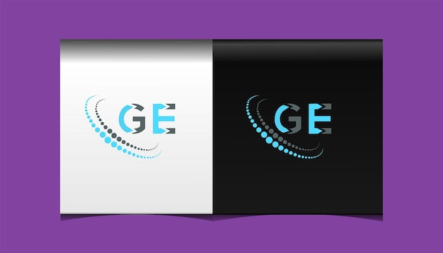 GE initial modern logo design vector icon template