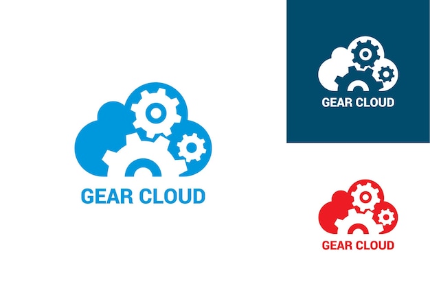 Gear cloud logo template design